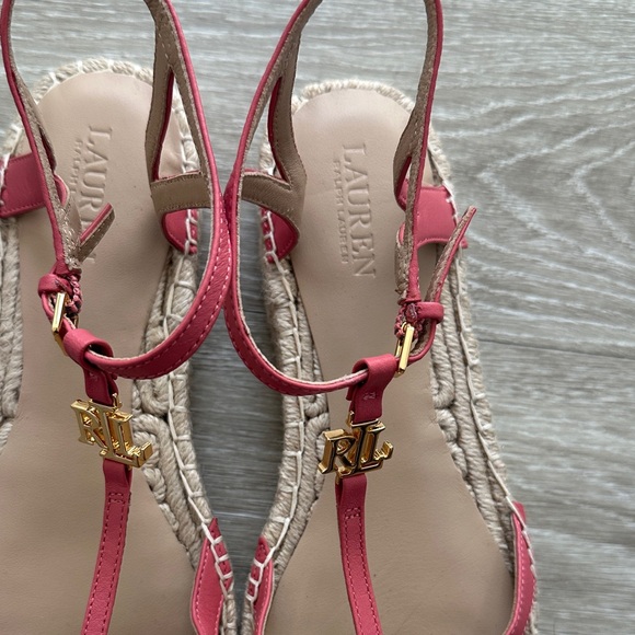 Polo Ralph Lauren Pink Espadrille Sandals NEW!! - Picture 4 of 8